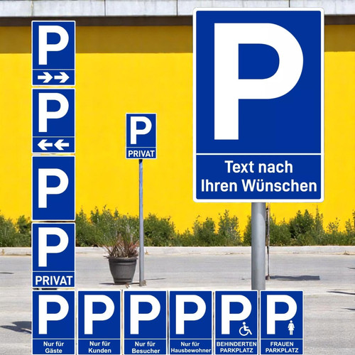 Parken schild parkplatz - parkplatz, mit