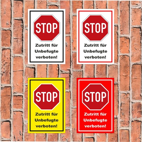 Schild stop zutritt - schild,