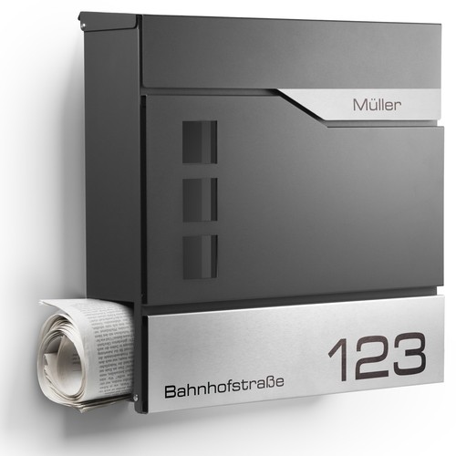 Moderner briefkasten anthrazit - moderner,