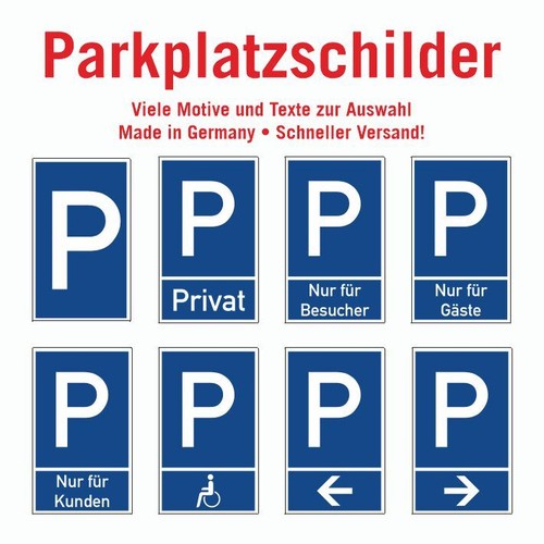Schild für parkplatz 250 - für,
