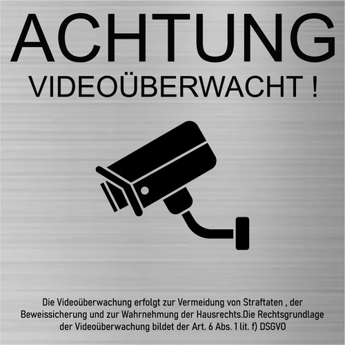 Achtung videoüberwachung - achtung,