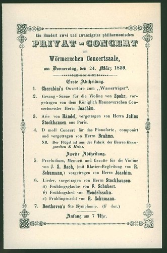 Hamburg 1859 programm des - hamburg,