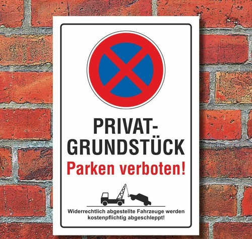 Schild privatgrundstück - schild,