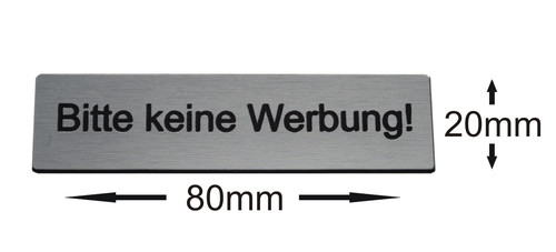 Briefkastenschild bitte - -,