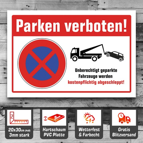 Parken verboten schild - parken,