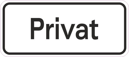 Aufkleber privat türschild - 1,