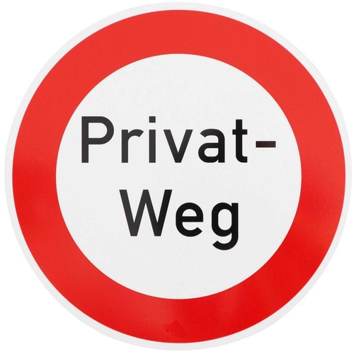 Verkehrszeichen privat weg - privat,