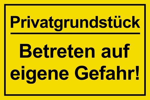 Schild privatgrundstück - ☆,