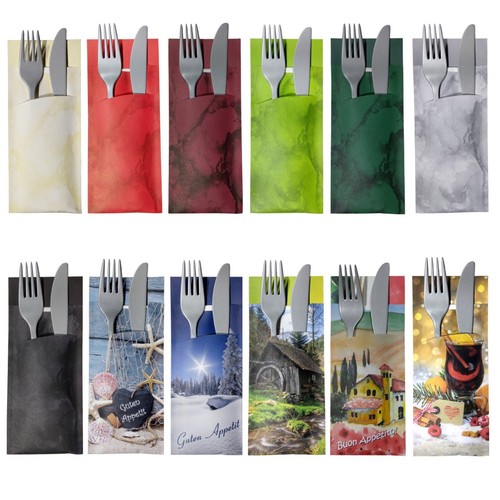 Bestecktaschen mit servietten - bestecktaschen,
