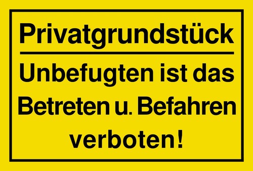 Schild privatgrundstück - ☆,