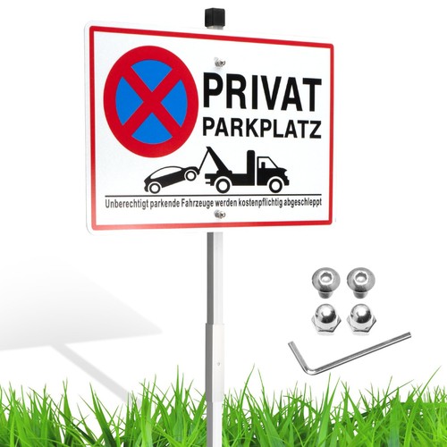 Privatparkplatz schild mit - privatparkplatz,
