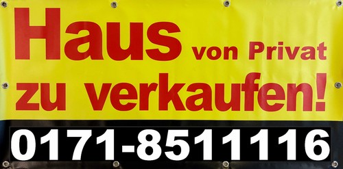 Wetterfestes banner mit ösen - wetterfestes,
