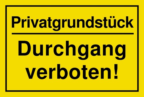 Schild privatgrundstück - ☆,