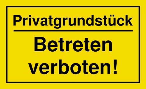 Schild privatgrundstück - schild,
