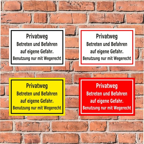 Schild privatweg betreten - schild,