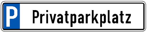 Parkplatzschild