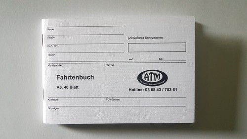 Fahrtenbuch blatt din a6 - fahrtenbuch,