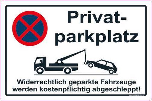 Privat parkplatz aufkleber - ,