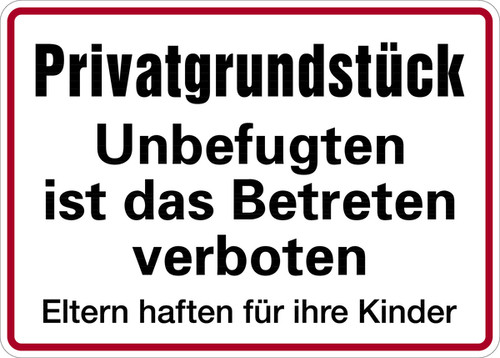 Schild privatgrundstück - schild,