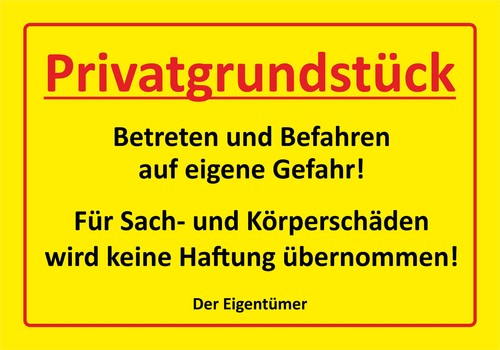 Privatgrundstück betreten - privatgrundstück,