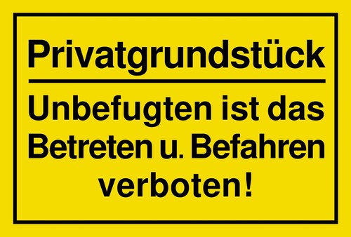 Schild privatgrundstück - ☆,