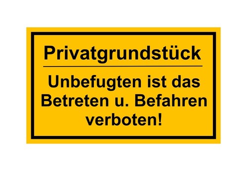 Schild privatgrundstück - schild,