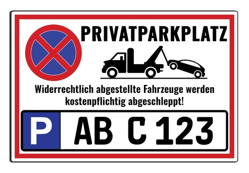 Privatparkplatz schild - privatparkplatz,