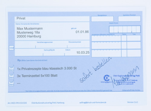 Privatrezept blau din - privatrezept,