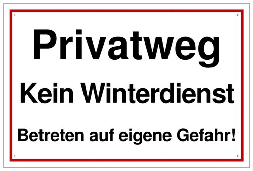 Schild privatweg kein - schild,