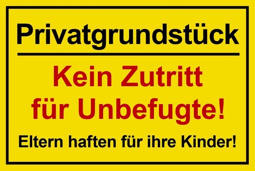 Schild privatgrundstück - ☆,